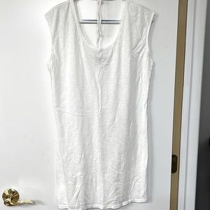 Woman swimsuit cover up white size L
